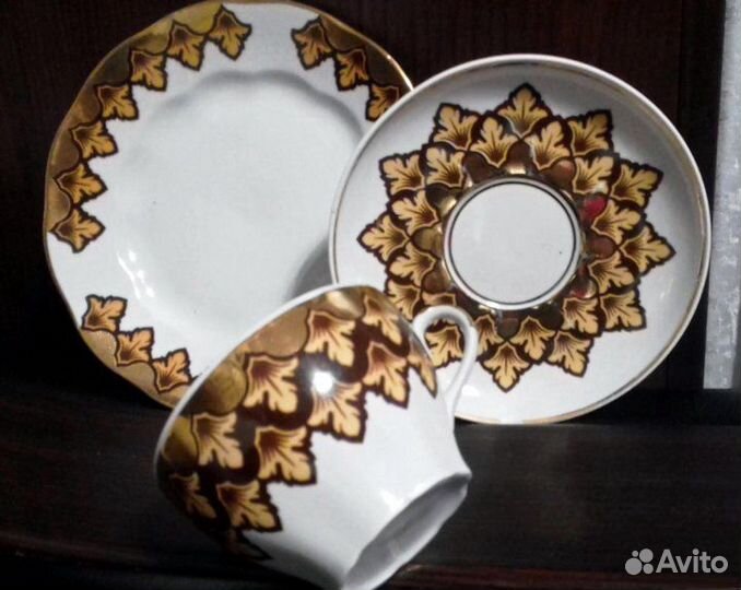 Рижский золочёный фарфор периода СССР, сорт 1