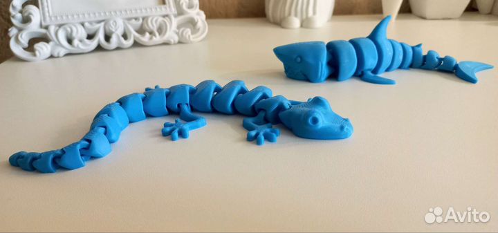 3d скорпион, ящерица, акула