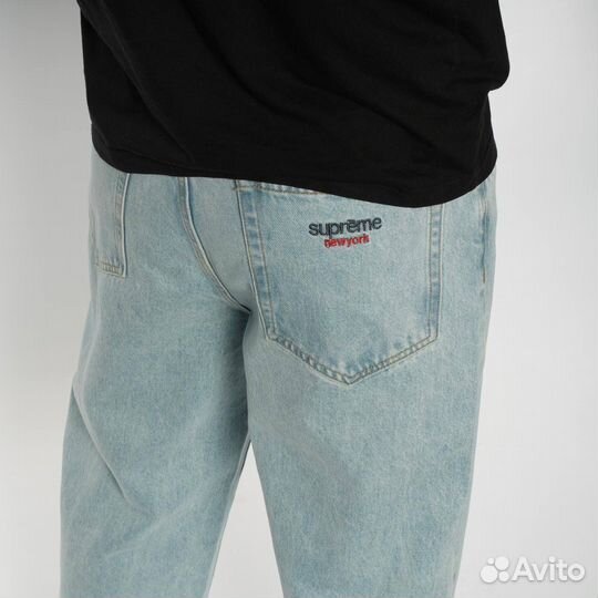 Джинсы supreme new york buggy Jeans голубые