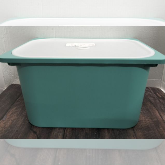 Контейнер с крышкой Бирюзовый IKEA Труфаст42х30х23