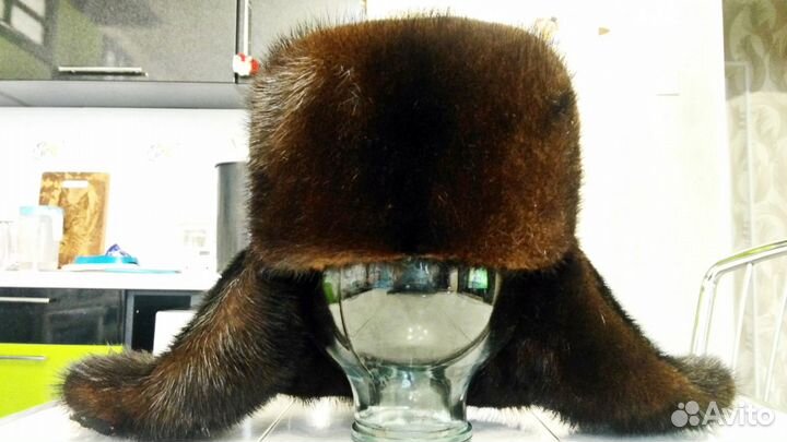 Шапка-ушанка норковая