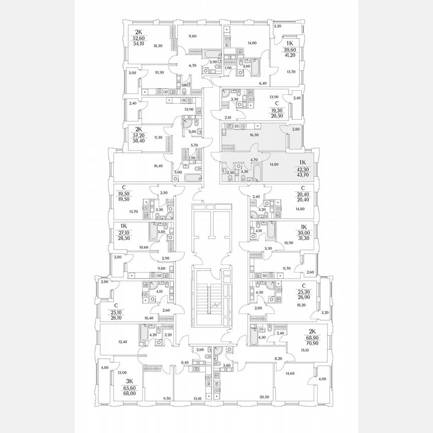 1-к. квартира, 43,9 м², 8/13 эт.