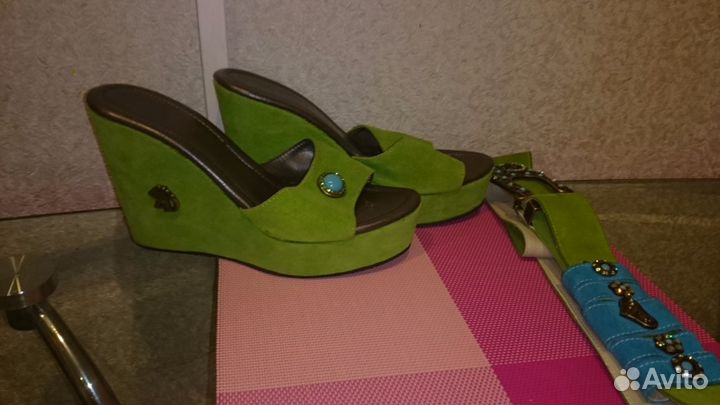 Сабо + ремень замша