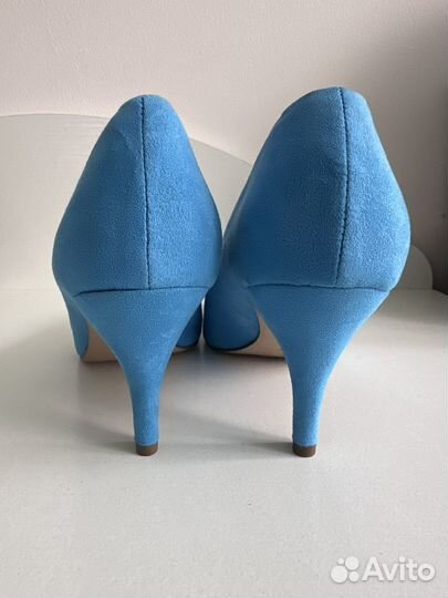 Туфли лодочки 37 голубые