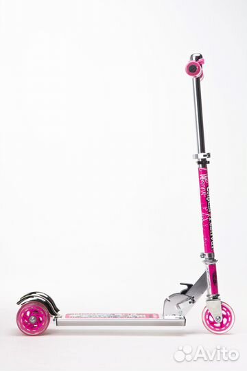 Самокат трехколесный action-701 розовый