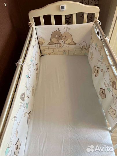 Мягкие бортики для детской кроватки