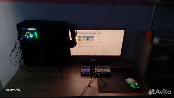 Игровой пк, монитор с пк