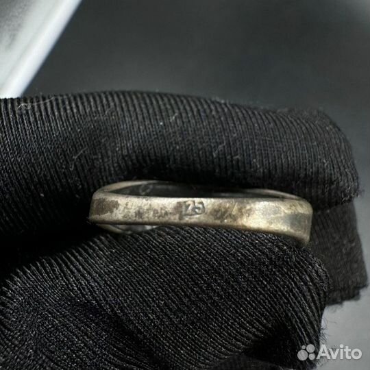 Серебрянное Кольцо 925 пробы Чернь СССР винтаж