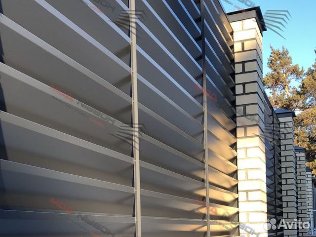 Забор жалюзи горизонтальный