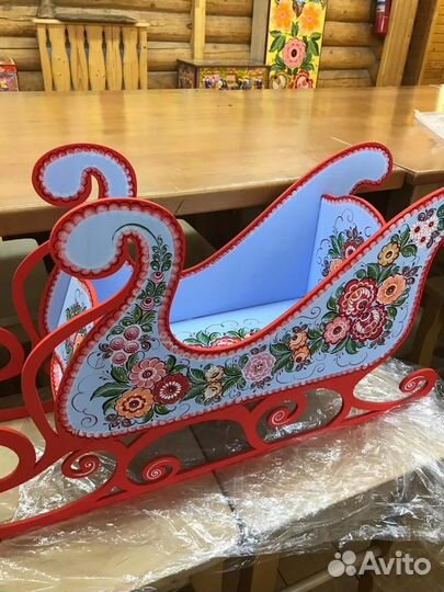Сани деревянные сувенирные