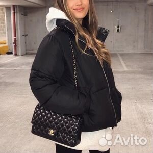 H&M укороченная куртка пуховик XS S