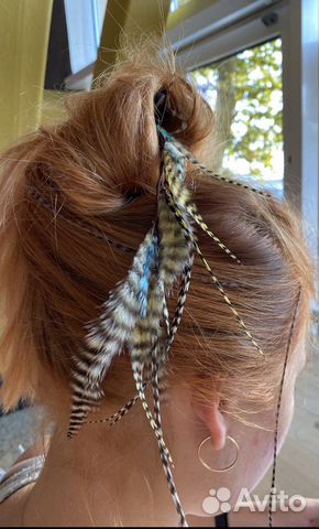 Перья в волосы. наращивание перьев объявление продам