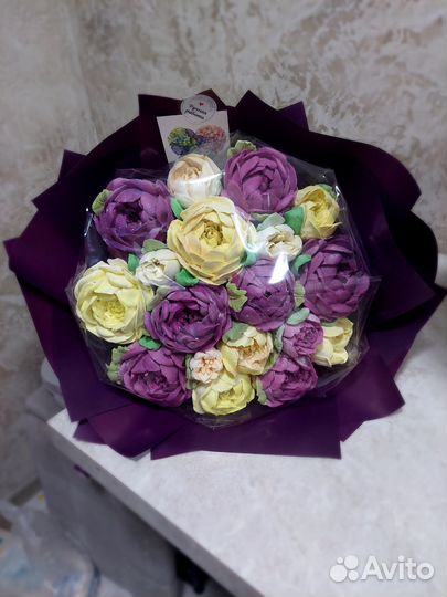 Съедобные букеты из зефира