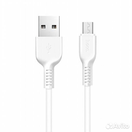 Кабель microUSB hoco (X13) (1м) белый