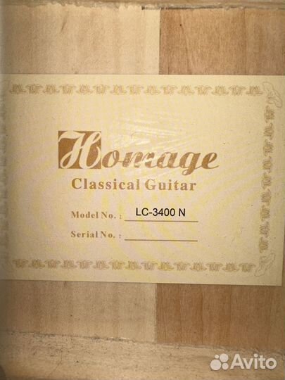 Классическая гитара homage LC-3400 N 34 1/2