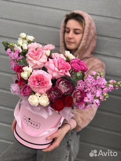 Сборные Букеты цветов розы пионы доставка Пермь