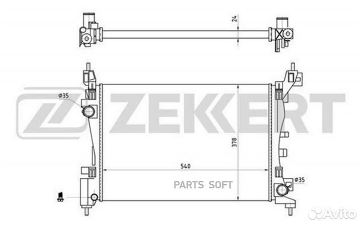 Радиатор охлаждения Фиат Пунто 05