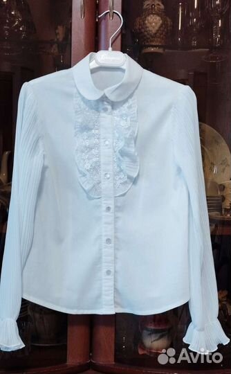 Блузки школьные белые 134 на 8-9лет