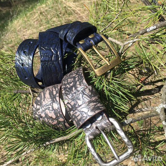 Необычные ремни из натуральной кожи