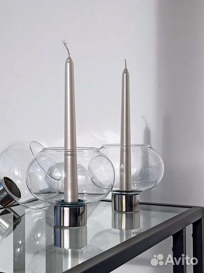 Подсвечники Jysk стекло, металл