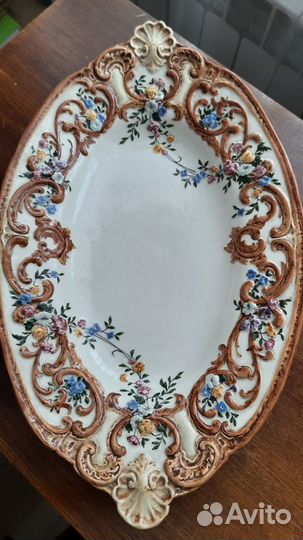 Блюдо под заливное, фаянсовое. Читайте описание