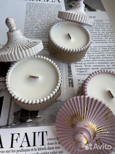 Свечи интерьерные соевые