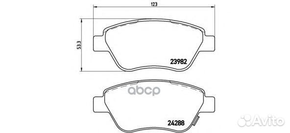 Колодки тормозные дисковые перед P59051 Brembo