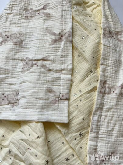 Плед-пеленка муслин 4 слоя рр 90 на 130 новый