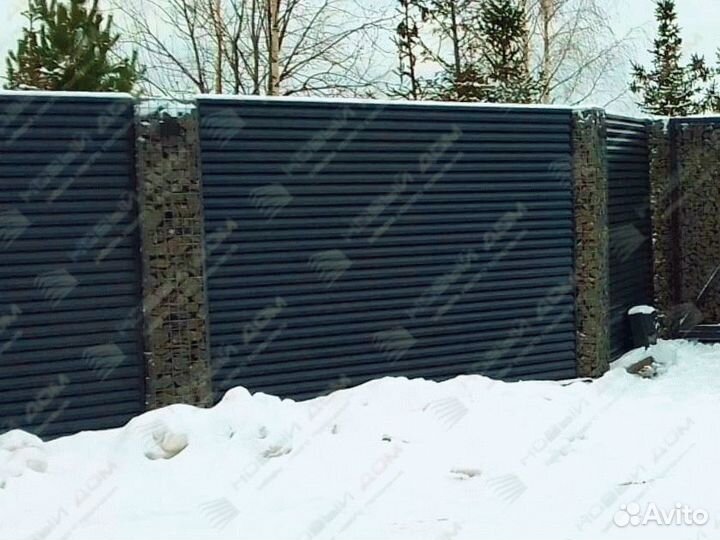 Забор жалюзи горизонтальный