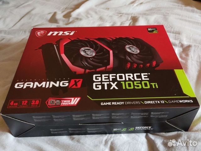 Видеокарта gtx 1050 ti gaming x 4gb купить в Перми | Электроника | Авито