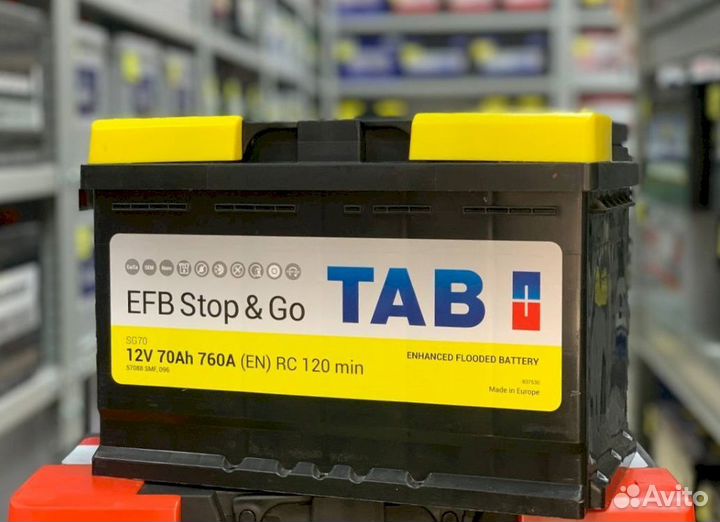 Аккумулятор новый TAB EFB stop&GO 70Ач