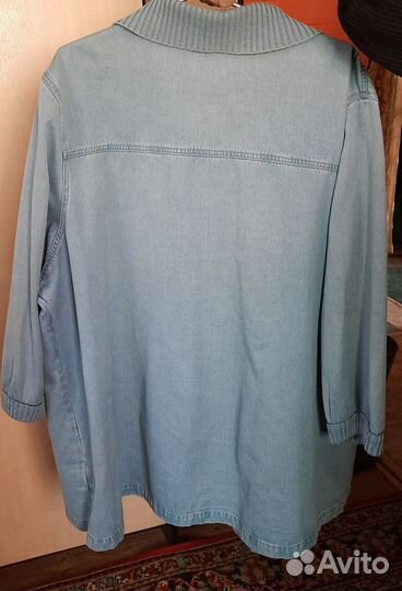 Куртка джинc со стразами большой размер 11xl64-70