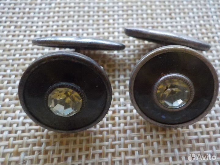 Изделия СССР горный хрусталь серьги 875 запонки