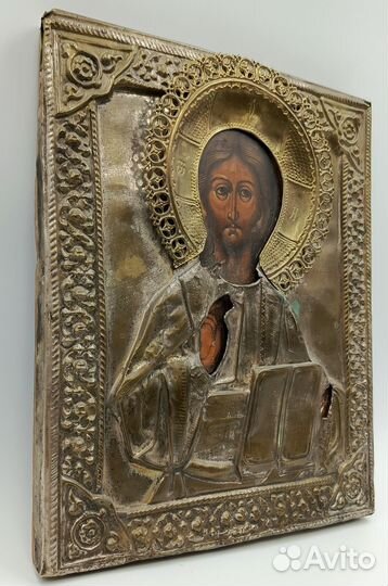Икона Господь Вседержитель. Латунь. 19-20 век