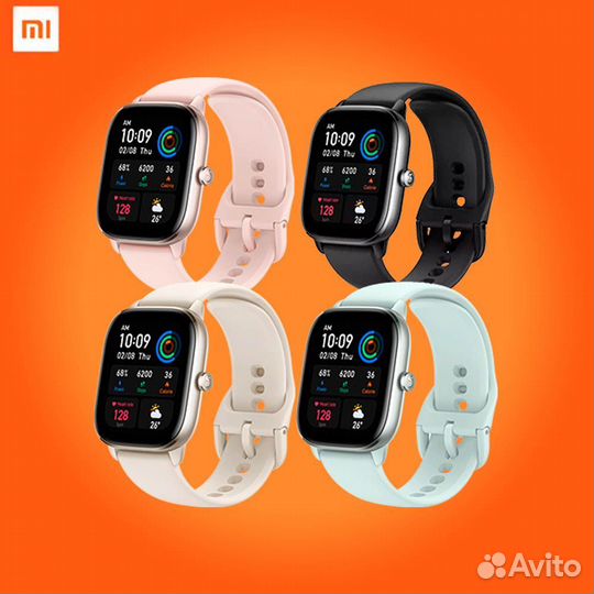 Amazfit GTS 4 mini Розовый/Белый/Мята/Чёрный-Новые