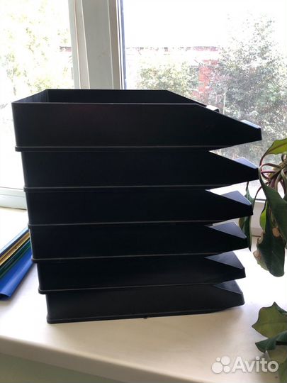 Лоток для бумаг горизонтальный черный