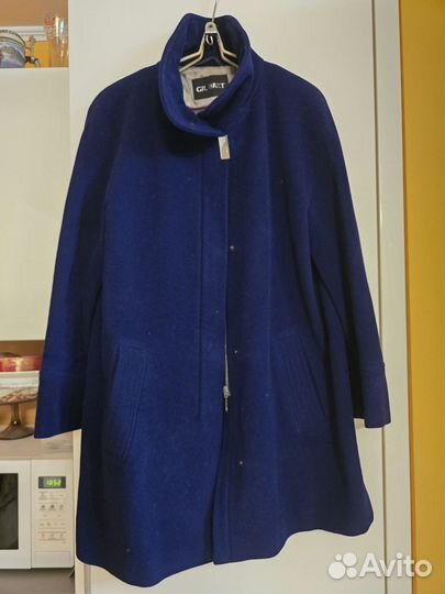 Пальто женское демисезонное 46 48 темносинее