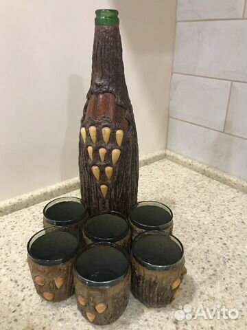 Набор стопок с бутылкой СССР