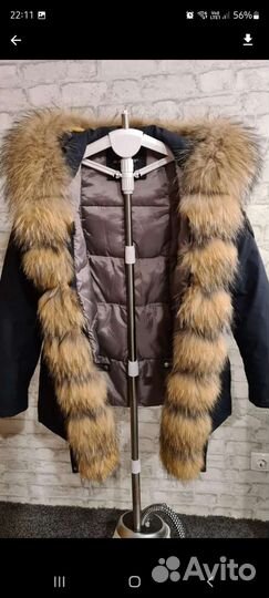 Парка женская с натуральным мехом 42 44