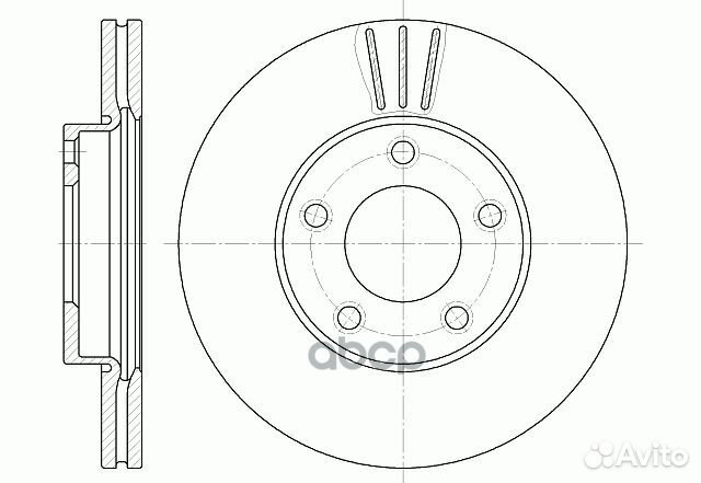 Диск тормозной вентилируемый G-brake GR-02877