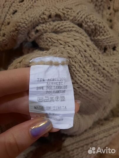 Базовый джемпер женский бежевый италия