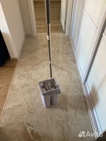 Швабра с ведром и отжимом бу