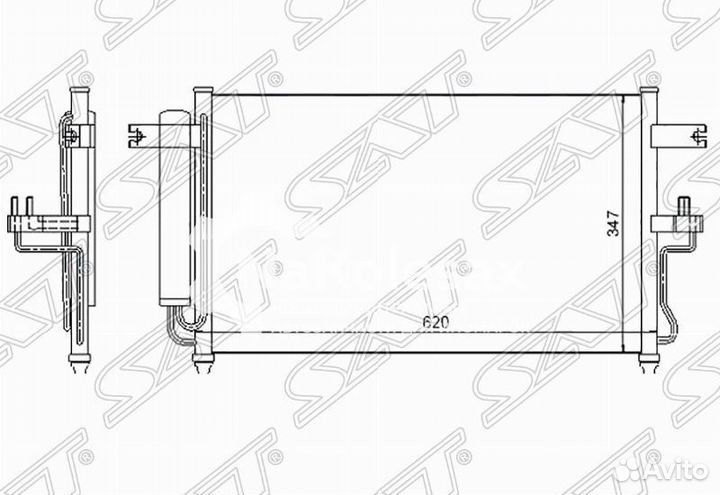 Радиатор кондиционера hyundai accent (tagaz) 1.3/1