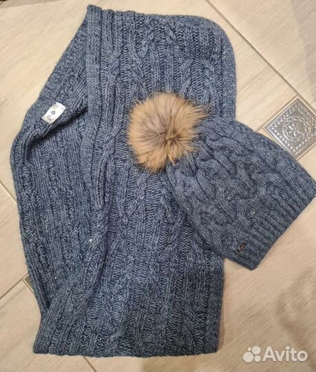 Женский шарф и шапка снуд