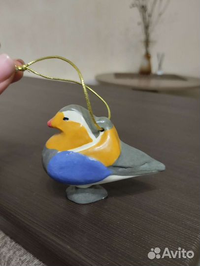Ёлочная игрушка утка-мандаринка