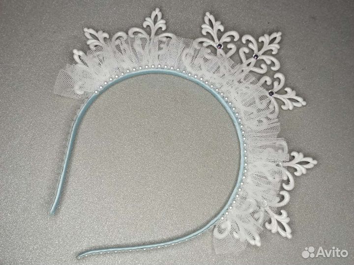 Корона ободок снежинка