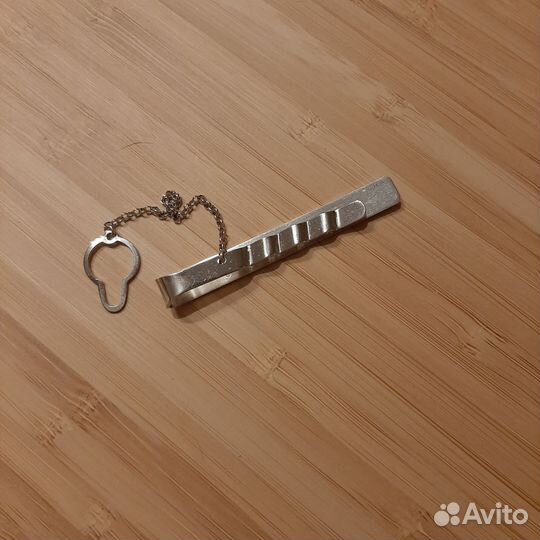 Зажим для галстука новый серебро 925