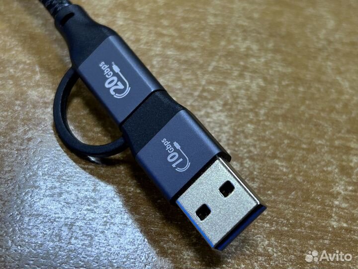 Кабель USB C/A на Type-C (USB 3.2 10/20 Гбит/с)