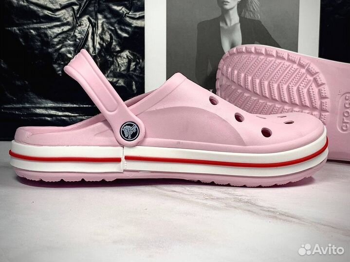 Crocs сабо мужские розовые