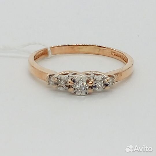 Золотое кольцо с камнем 15,5р